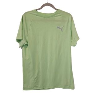 Green Puma Men's Slim Fit Evostripe T-Shirt